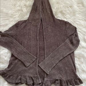 Free People Waffle Cardigan